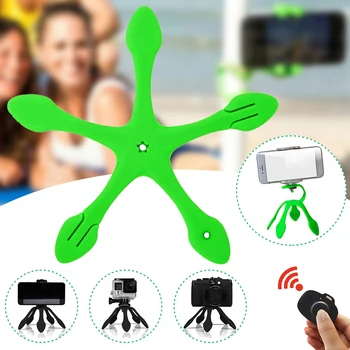 

Octopus-shaped Mobile Phone Holder Mobile Phone Mini Selfie Tripod Sponge Tripod Bluetooth Remote Control In Stock Fastshipping