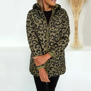 

Winter women long coat jacket casual slim long sleeve parkas female warm coat thickened two side wear print outerwear 9.20