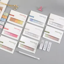 

4/7 Pcs Creative Gradient Color Classification Memo Pad Sticky Notes Writing Pads Label Mark Stickers Stationery School Supplies