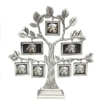 

Family Tree Picture Frame Display Happiness Tree Frame Photo Frame Metal Tree Shape Crafts With 7 Hanging Picture Photo Frames