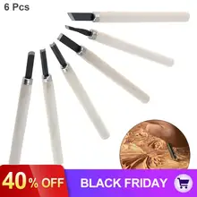 6 шт./лот художественный ручной резной набор стамесок резной нож инструмент с высокоуглеродистой стальной головкой для DIY резьба по дереву ручной инструмент для дерева