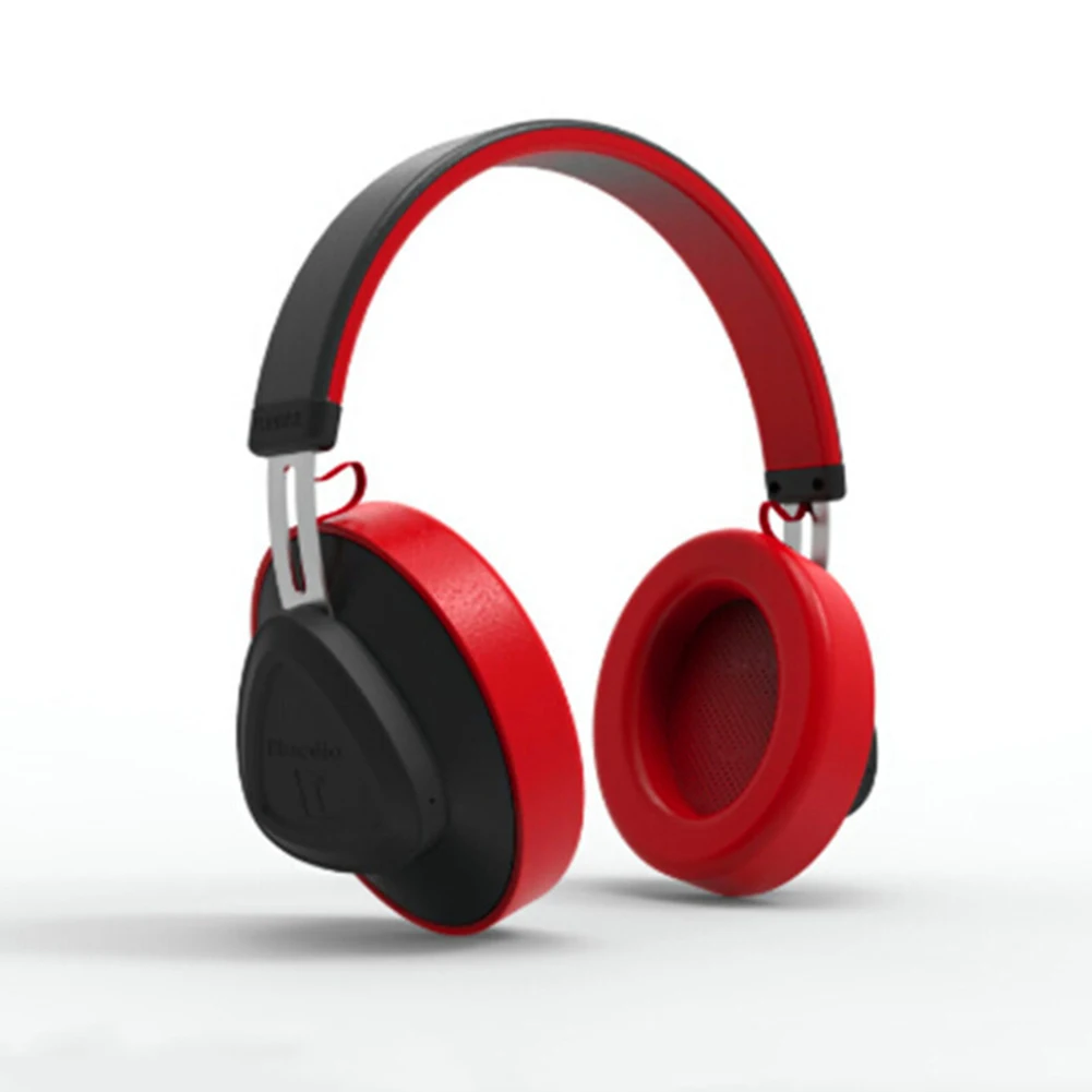 Синяя bluetooth-гарнитура HyunTM, прозрачные двусторонние стереонаушники высокого разрешения, Новые смарт-наушники AI - Цвет: Красный
