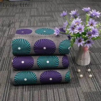 

Lychee Life 1Yard African Ankara Prints Polyester Fabric High Quality Real Wax Diy Sewing Crafts