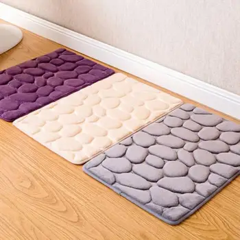 

free shipping Absorbent Non-slip Cobblestone Rug Kitchen Bathroom Mat Door Mat Carpet Home Decor