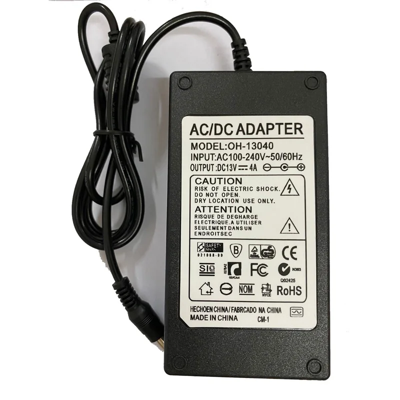 

13V 4A 6.0mm with pin AC DC Adapter for Roland PSB-12U AC-33 40C Electronic Keyboard Power Supply