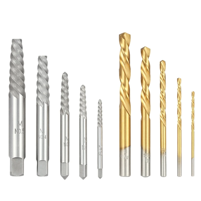 Kobalt Screw Bolts Steel Drill Bits spiral Extractor Set Power Tools Accessories