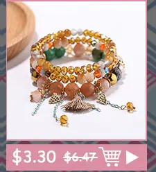 Ethnic Bohemian Tassel Beach Charm Bracelets For Women Boho Multilayer Beads Crystal Beaded Jewellery Bracelet Set Femme 2019