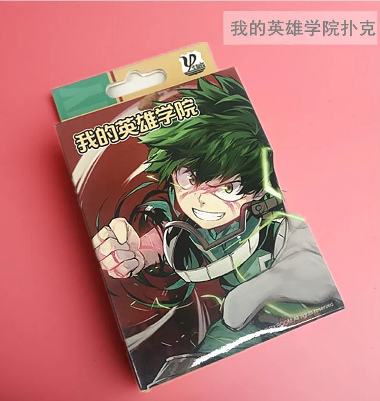 54 шт./компл. Аниме Boku no Hero Academy Poker Card бумажные игральные карты вечерние настольные игры Коллекция игрушек подарок