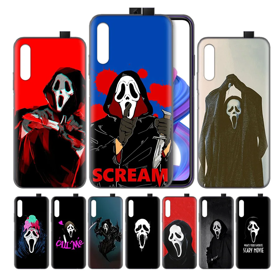 

Silicone Case Cover for Huawei Honor 8X 8C 8A 8S 9X 10 20 20i V20 Play Y5 Y7 Y9 Lite Pro Prime 2019 Nova 4e Ghostface Scream