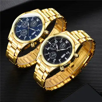 

Fashion Men Round Sub Dial Calendar Display Luminous Analog Quartz Wrist Watch Waterproof Dual display Male Clock Watches мужски