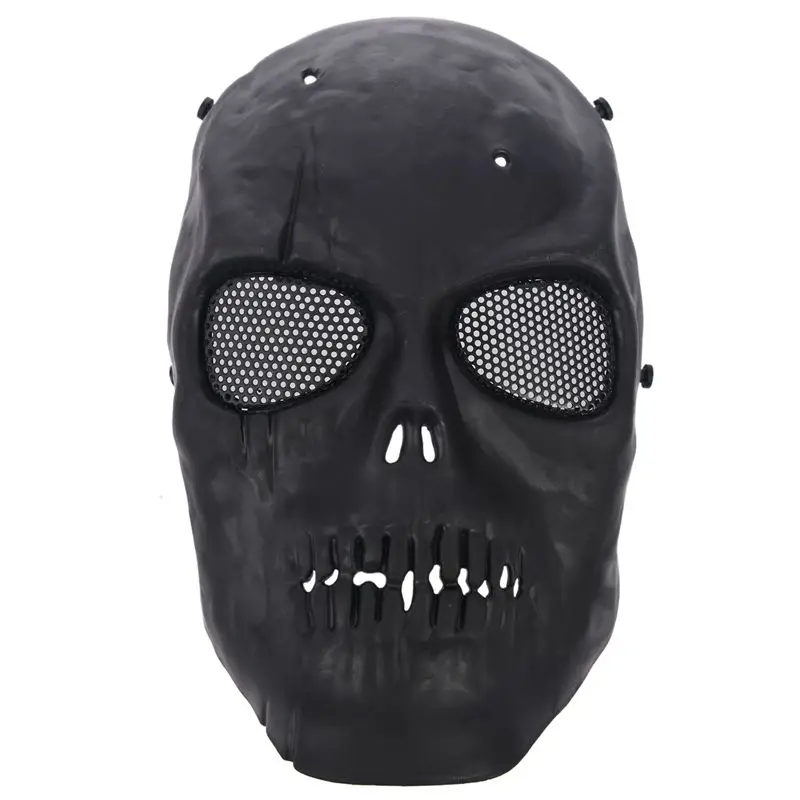 

Airsoft Mask Skull Full Protective Mask - Black