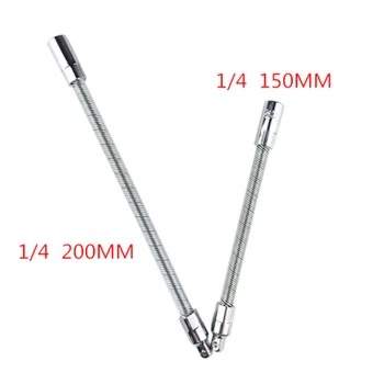 

Flexible Socket Extension Long 1/4 3/8 1/2 Socket Bar Ratchet Tool Useful