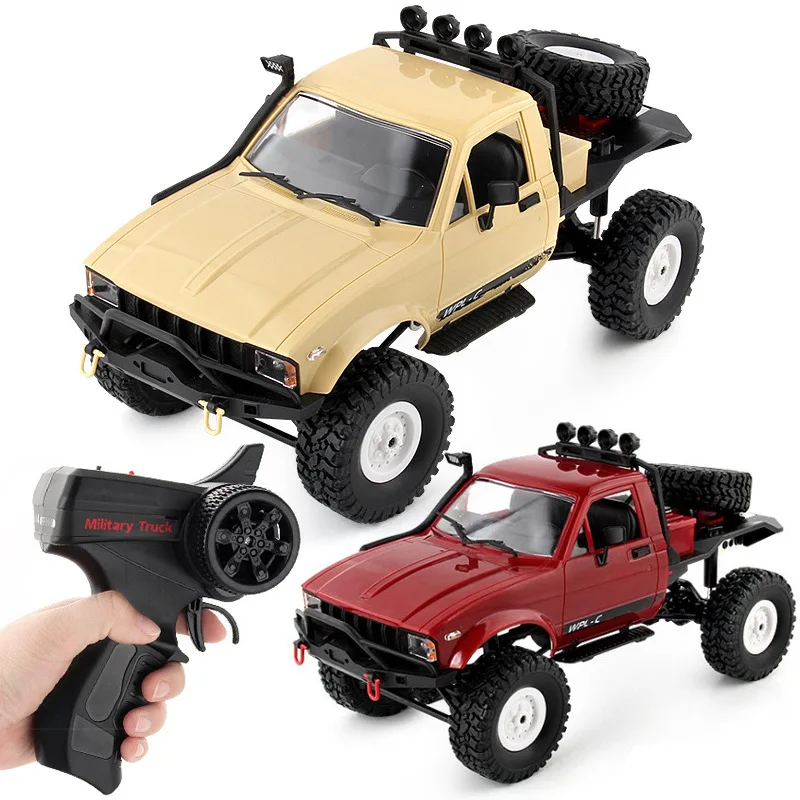 WPL C14 RC Truck 1:16 2CH 4WD Children 2.4G Off-Road Car Electric 15km/H Top Speed RTR Mini Racing Car Toy Gifts Kids Toys rc trucks,rc construction toy