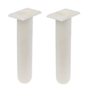 

2Pcs Yacht Boat Canoe Flush Mount 90 Degree Fishing Rod Holder Durable White