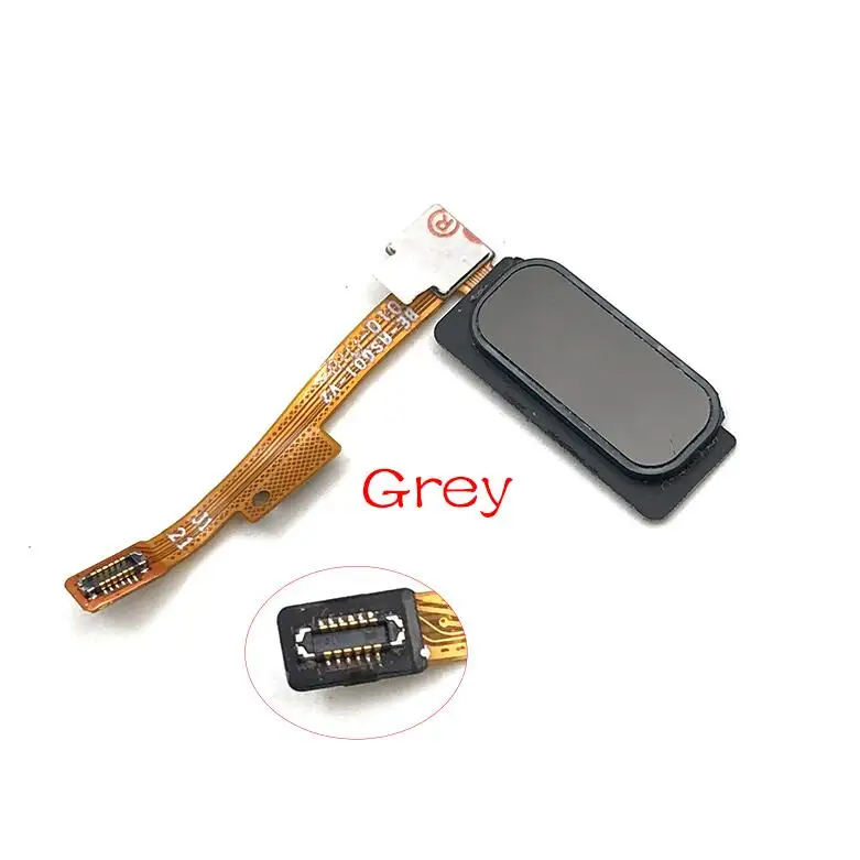 Кнопка Домой отпечатков пальцев Сенсорный Id сенсор разъем гибкий кабель для ASUS Zenfone 4 ZE554KL 5,5" - Цвет: Grey