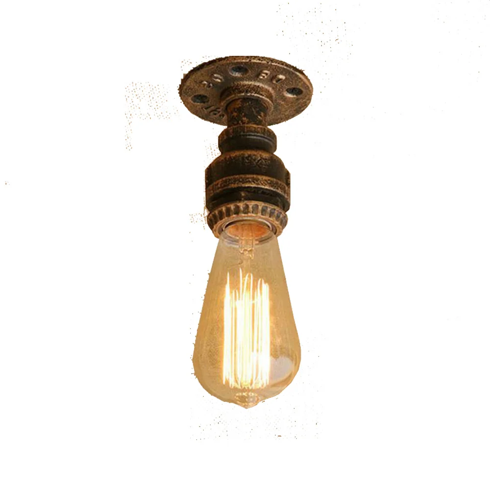 New Mini Pipe Water Ceiling Lights Vintage E27 Loft Surface Mounted lamps fixtures Industrial Iron Lamps Luminaria | Освещение