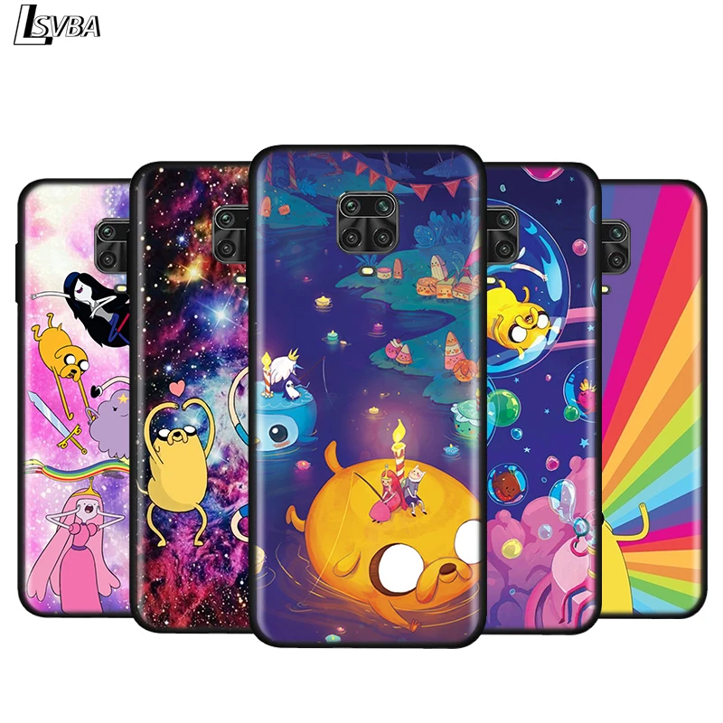 

Silicone Cover Adventure Time Fashion For Xiaomi Redmi Note 9 9S Max 8T 8 7 6 5 Pro 5A 4X 4 Bright Black Phone Case