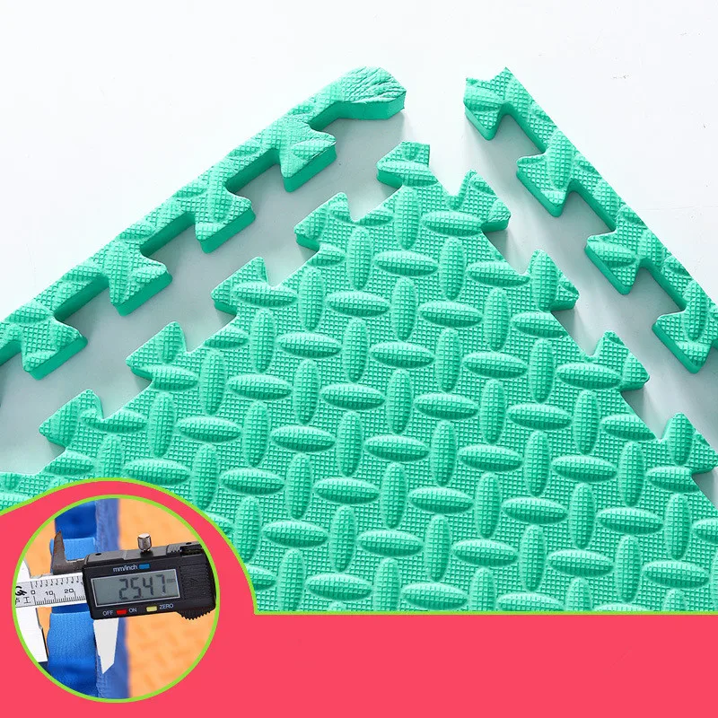 Детская EVA пена игровой коврик-пазл для детей блокирующая плитка напольный ковер детский игровой коврик блокировочный напольный коврик для упражнений - Цвет: Светло-зеленый
