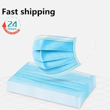 

In Stock 50pcs/LOT Fast Delivery Breathable Health Care Protection Disposable Protective Masks Safe Earloop Face Mask