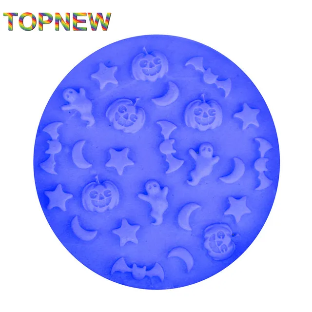 Halloween Hold Denevérek Tök Szilikon Formák Nem Tapadós Cukros Zselés Jello Fondant Jégcsipke Penészek Torta Dekorációs Eszközök C1627 - Image 3