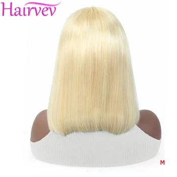

Hairvev 13*4 Bob Lace Front Human Hair Wigs 613 Blonde 150% Density Straight Peruvian Lace Front Wig For Black Women Remy Hair
