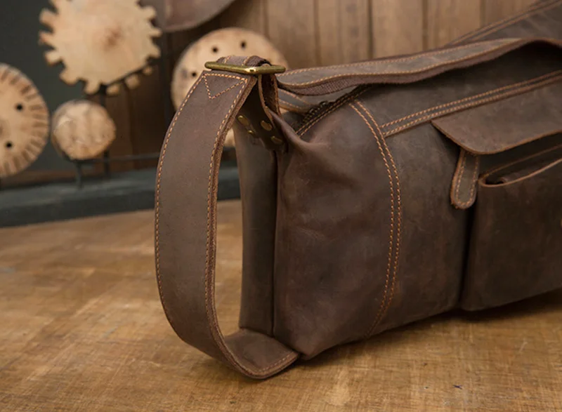 Woosir Sac à dos en cuir pour homme