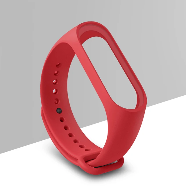 Replacement Bracelet for Xiaomi Mi Band 3 4 5 Strap Silicone Wrist Strap for Mi Band 3 4 5 Wriststrap Wristband for Miband 3 4 5 Red