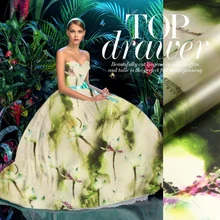 135 см Ширина шелковой органзы метр 14 мм Печатная китайская шелковая ткань микро-перспективная ткань для платья оптом шелковая ткань