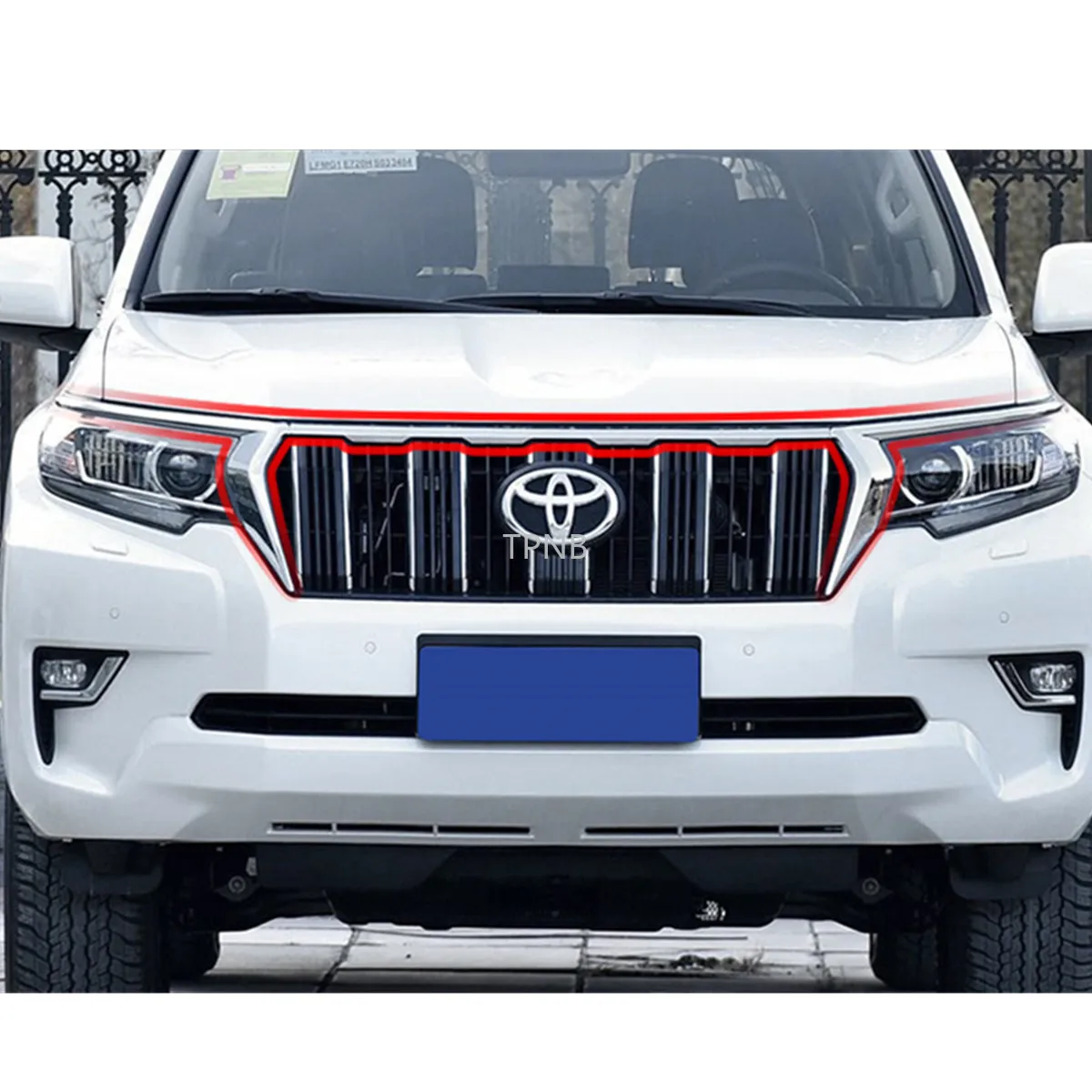 Хром ABS передняя Центральная сетка фары брови отделка полосы Крышка для Toyota Land Cruiser Prado 150 FJ150 низкая модель