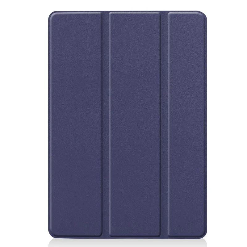 Dark Blue 10,2 дюймов чехол для планшета для IPad 7th Gen 10," сплошной цвет ПУ кожа Folio Tri-Fold Fundas защитный чехол для IPad 7 - Цвет: Dark Blue