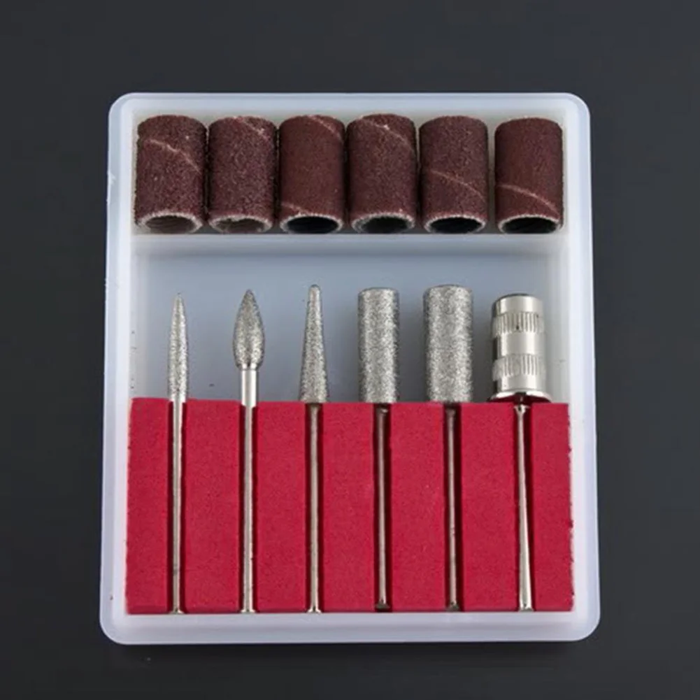 Manicure Drill Bit Nail Art tools Machine Grinding Heads Nail File Steel Mounted Point Polish Tool for Nail Art Salon