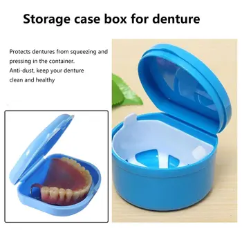 

Dental Retainer Case Dental Brace False Teeth Storage Case Box Mouthpiece Organizer Oral Health Care Dental Tray Box
