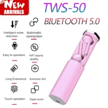 Новинка, наушники TWS, беспроводные, Bluetooth 5,0, наушники с микрофоном, гарнитура, шумоподавление, наушники для девочек