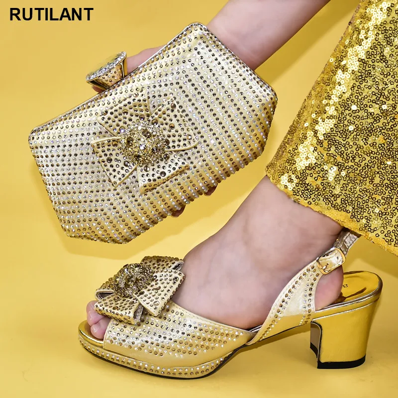 

New Arrival Women Shoes and Bag To Match for Parties Italy High Heels Women Wedding Shoes Women Shoes and Bags To Match Set Sale