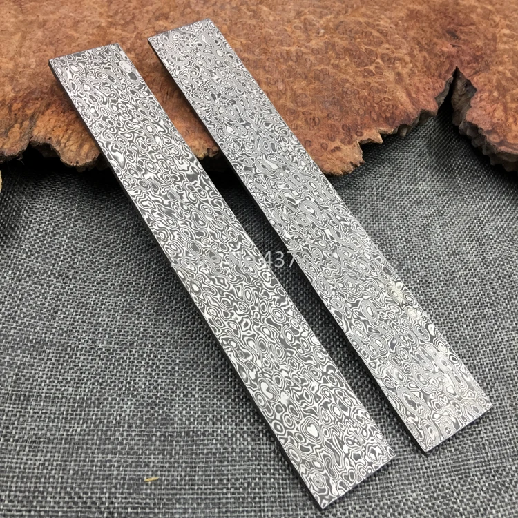 320x50x3 мм Дамасская сталь DIY нож делая спиральную текстуру сэндвич шаблон стальной нож пустая головка для стержня кухонный нож термообработка