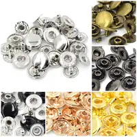 Kalaso #655 #633 #831 50sets 10mm 12.5mm 15mm Metal Press Studs Sewing Snap Button Fasteners Leather Craft Diy Supplies 1