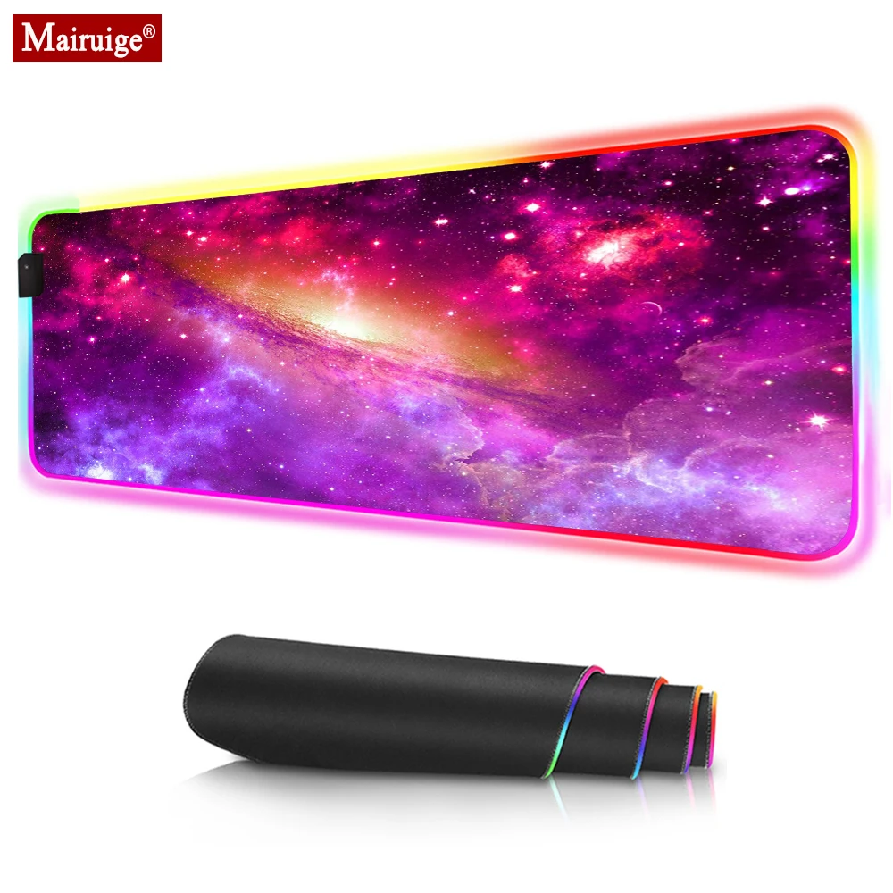 

Mousepad RGB Universe Starfield Fog Space Nebula Large Mouse Pad LED Gaming Computer Mat Best Game Custom, Joker Mouse Pad
