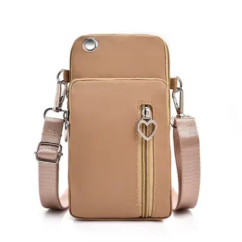 

Small Size Bank Credit Card Holder Card Women Solid Color Hanging Neck Money Card Case Wallet Pouch Bag