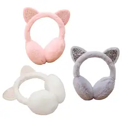 Cute Ear Warmers Ear Cover Cosy Earflaps Earwarmer Soft Colorful Gift Fashion Foldable for Winter Outdoor Sports Christmas Women