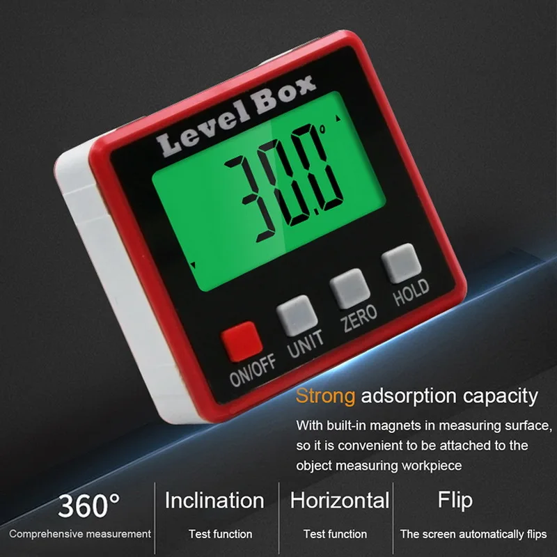 Precision Digital Inclinometer Water Proof Level Box Angle Finder Bevel Box With Magnet Base Digita