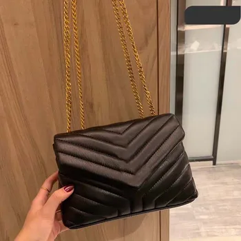 

Classic Fashion Genuine Leather Lady Handbag High Quality Messenger Bag Fashion Casual Chain Shoulder Bag Leather Envelope Bag
