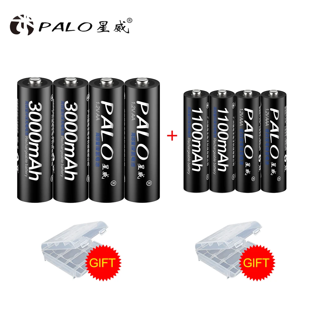 PALO-8-PCS-Lot-Rechargeable-Battery-Set-Include-4Pcs-AA-3000mAh-4Pcs-AAA-1100mAh-NI-MH (1)