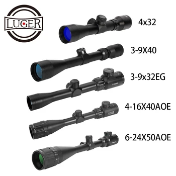 

LUGER 3-9x40 Hunting Scope 4-16x40 Optics Sight Rifle Scopes 6-24x50 Tactical Riflescope Airsoft Air Guns 4X32 Sniper Scope