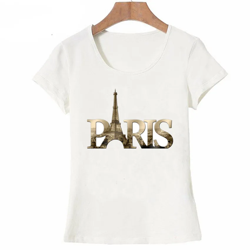 Футболка с надписью I Love Paris летняя модная женская футболка в винтажном стиле