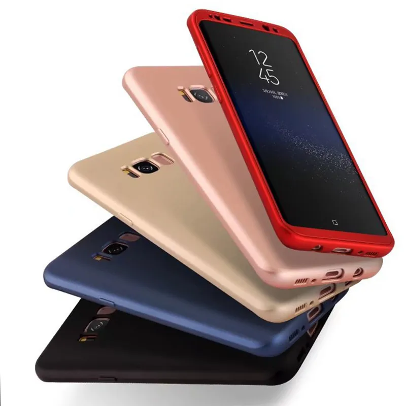360 градусов полный охват ударопрочный чехол для телефона samsung S8 S9 plus note8 note9 Ультратонкий матовый разные яркие цвета оболочки