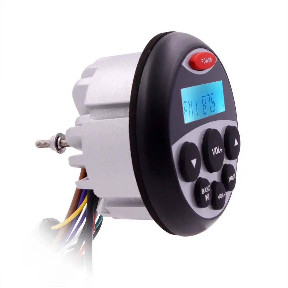 Marine Stereo Waterproof Bluetooth Audio Radio MP3 Player 5.25" Marine Speaker For ATV SPA CAR Motorcycle Yacht+ FM AM Antenna