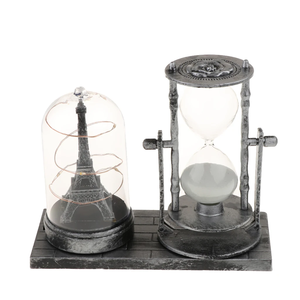 Tower Hourglass Ornaments Built-in Illuminated Light Warm Decorations for Living Room Bedroom Desktop Office Decor Tower Hourglass Ornaments Built-in Illuminated Light Warm Decorations for Living Room Bedroom Desktop Office Decor