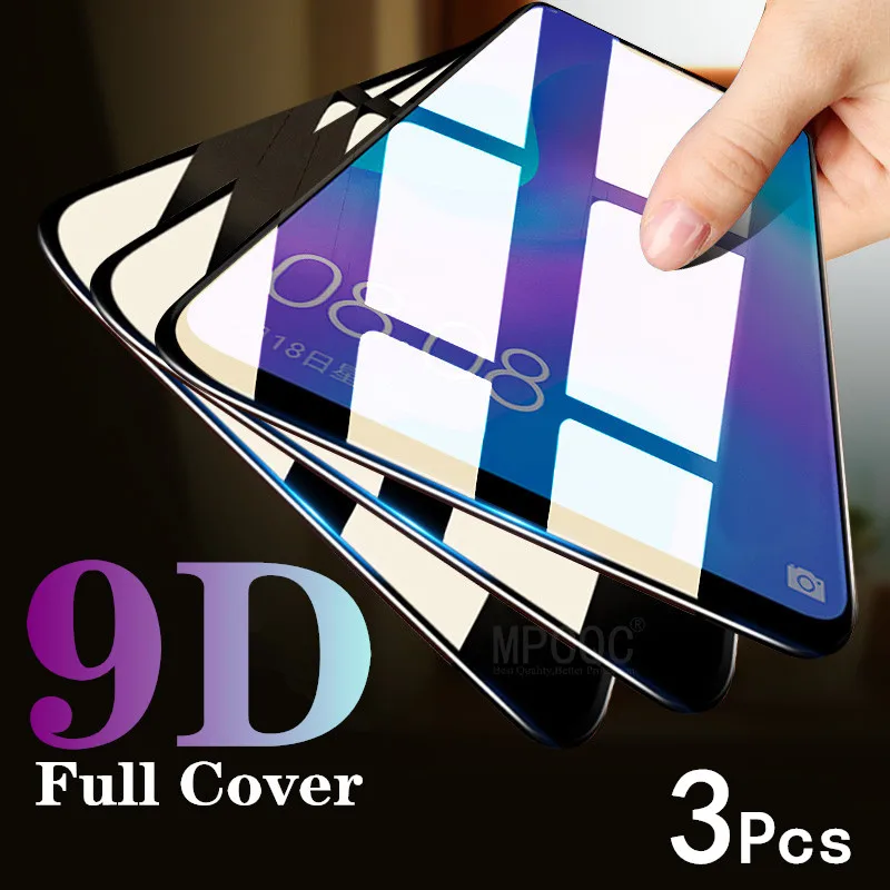 

9D Full Cover Protective Glass on the For Huawei P Smart Z nova 5 4 3 3i Y5 Y6 Y7 Y9 2019 Tempered Screen Protector Glass Film