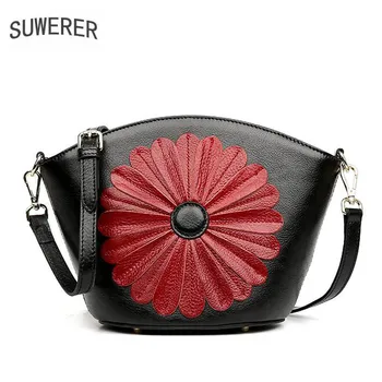 

Sale Genuine Leather Bag Cowhide Luxury Handbags Women Bags Designer Shoulder Crossbody Bags For Women Purse Black