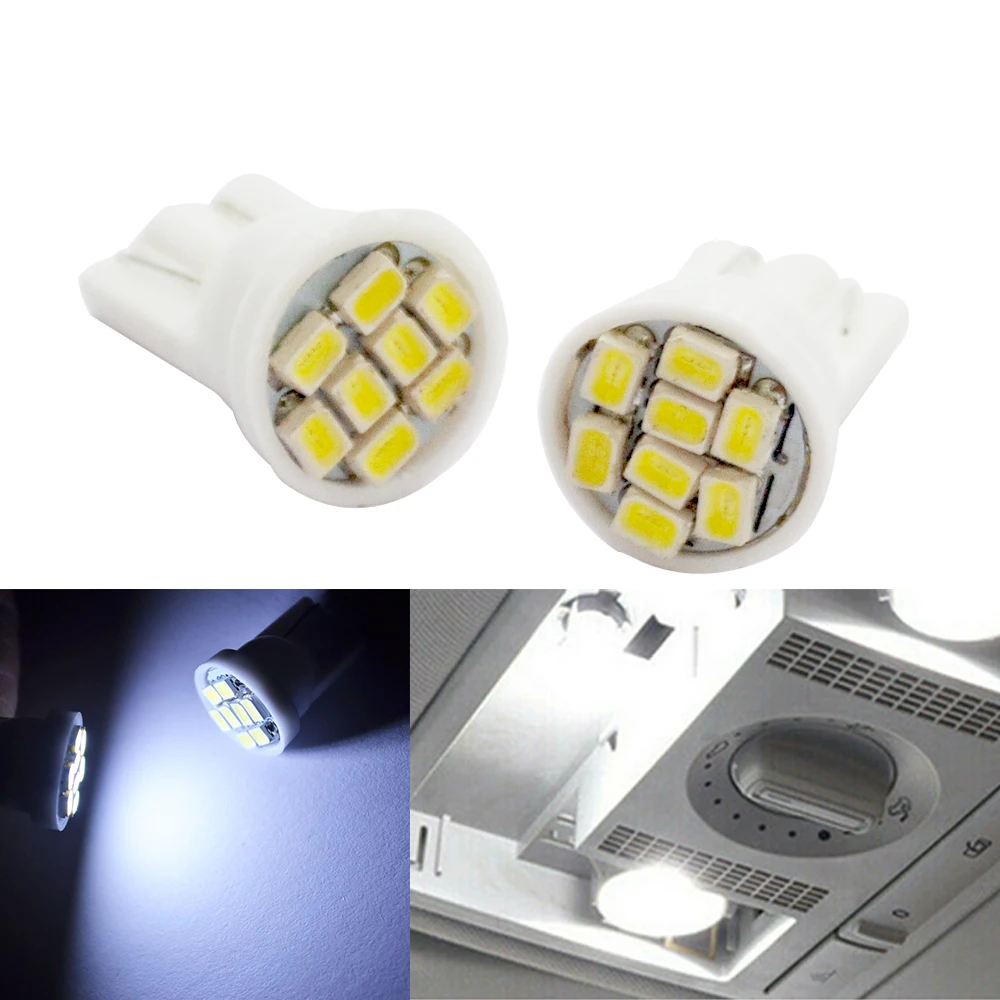 10 шт. T10 1206 8SMD интерьера автомобиля светильник 194 168 192 W5W просвет авто лампы для